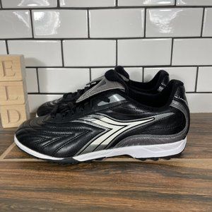 Diadora Furia TF Jr Little Boys Sz 3 Shoes Black Soccer Futbol Turf Sneakers